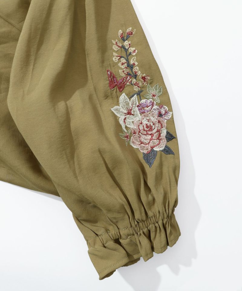 花蝶刺繍 フリルボレロカーディガン-20