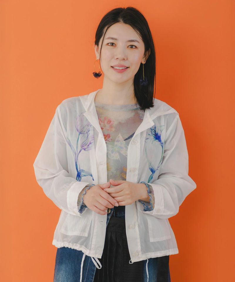 花柄シアーブルゾン-1