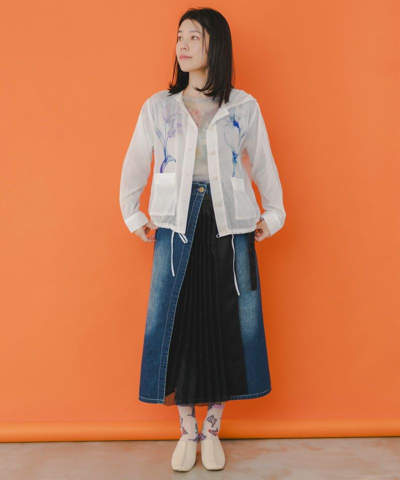 花柄シアーブルゾン-2