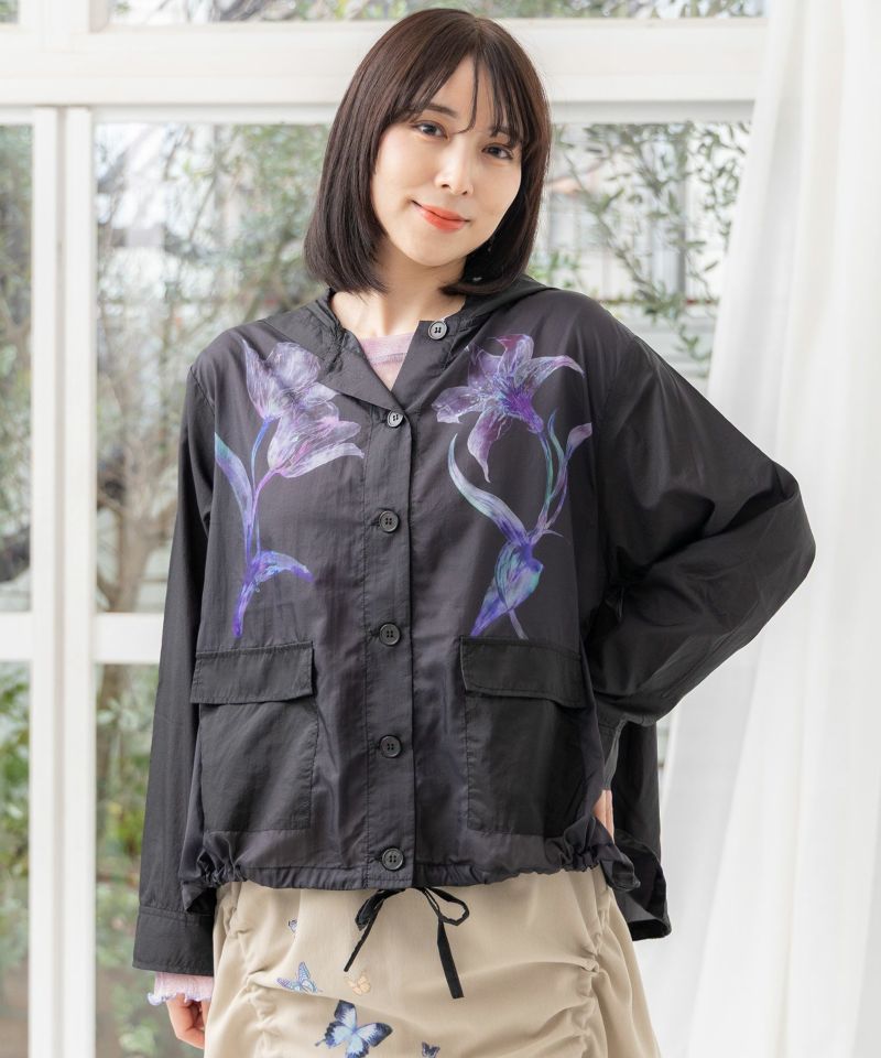 花柄シアーブルゾン-13