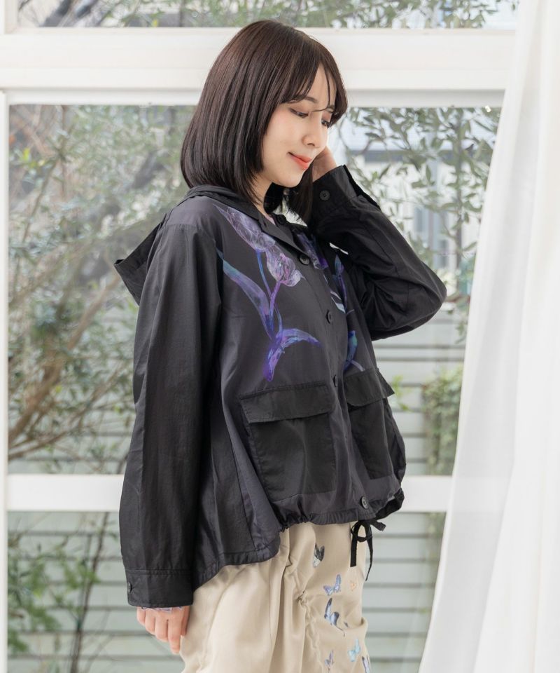 花柄シアーブルゾン-15
