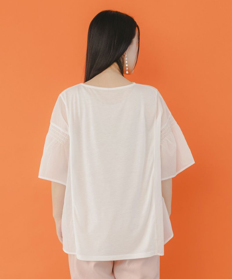 ネコ柄シアー切替プルオーバー-4