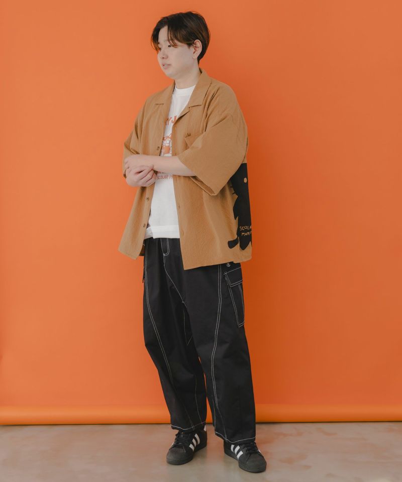 無限ループネコ柄シャツ-2