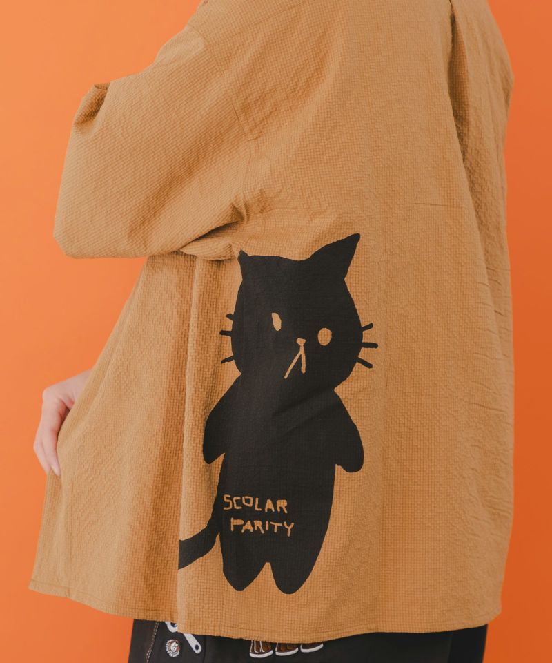 無限ループネコ柄シャツ-5