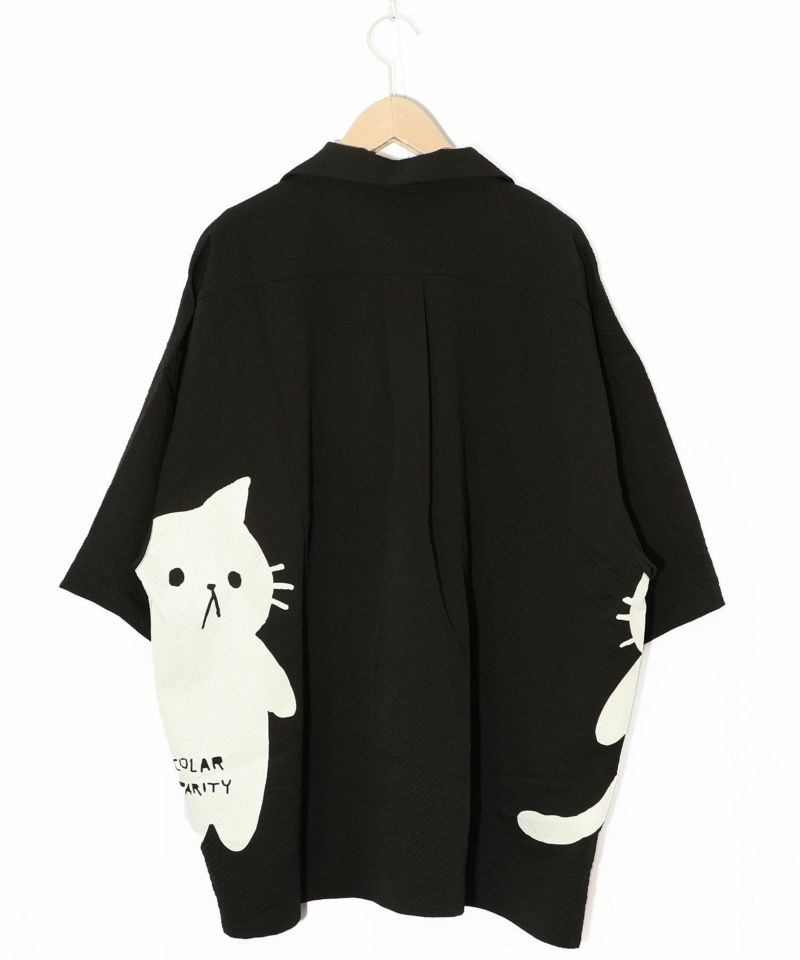 無限ループネコ柄シャツ-11