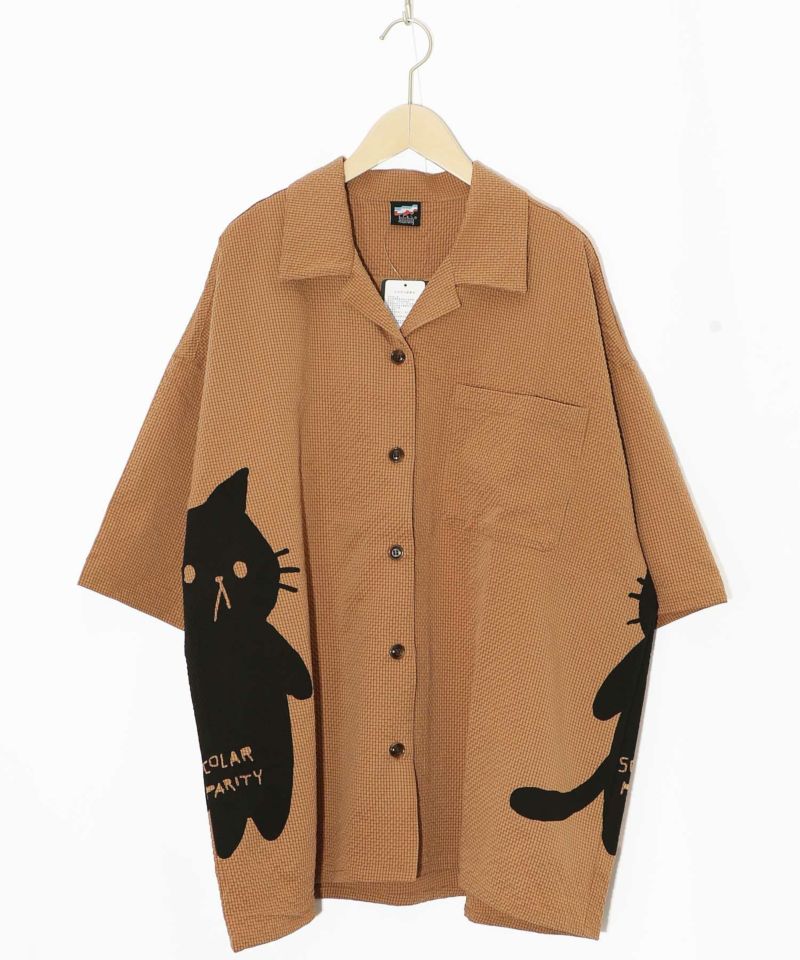 無限ループネコ柄シャツ-13