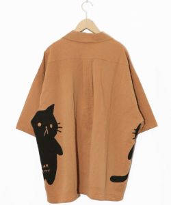 無限ループネコ柄シャツ-14