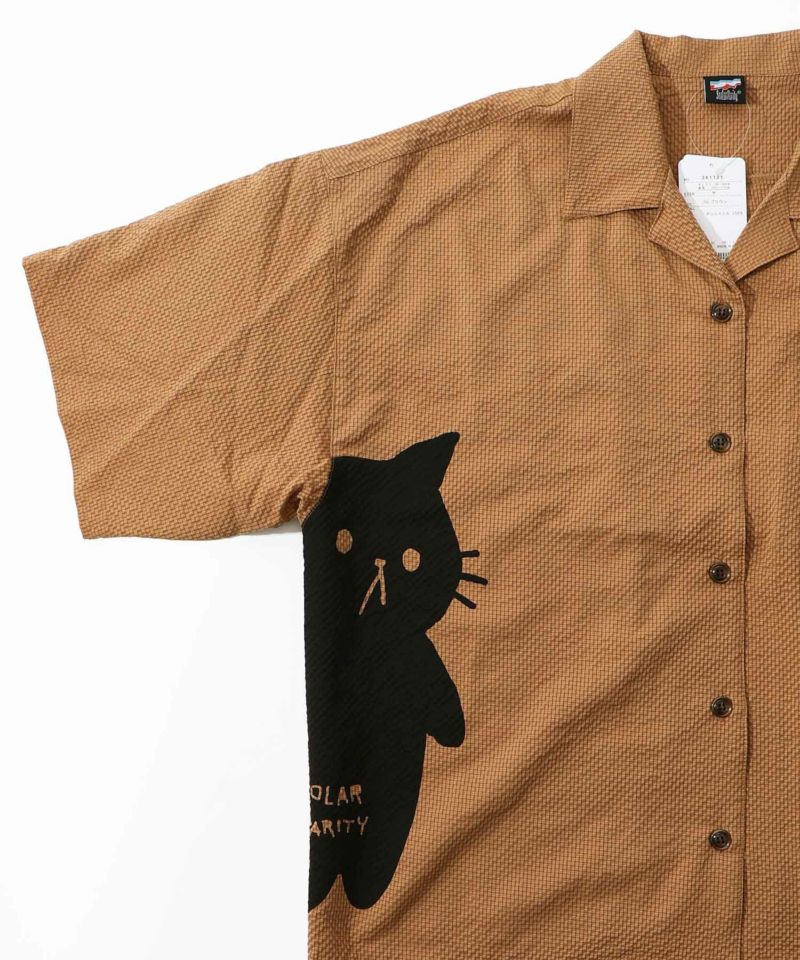 無限ループネコ柄シャツ-17