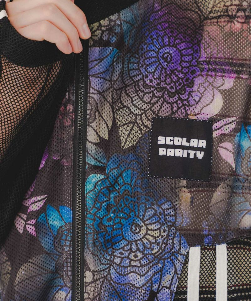 351120：クマ花柄切替 メッシュトラックジャケットの通販-ScoLar