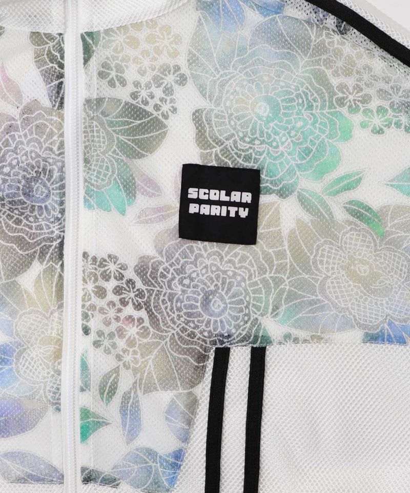 351120：クマ花柄切替 メッシュトラックジャケットの通販-ScoLar