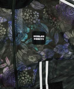 351120：クマ花柄切替 メッシュトラックジャケットの通販-ScoLar
