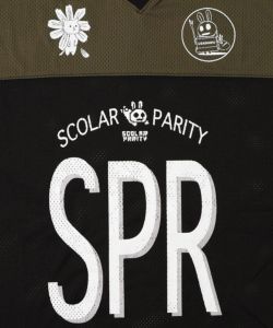 SPRロゴ柄メッシュ切替ロングスリーブTシャツ-10