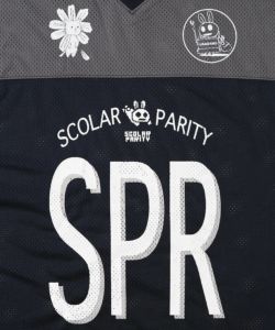SPRロゴ柄メッシュ切替ロングスリーブTシャツ-12