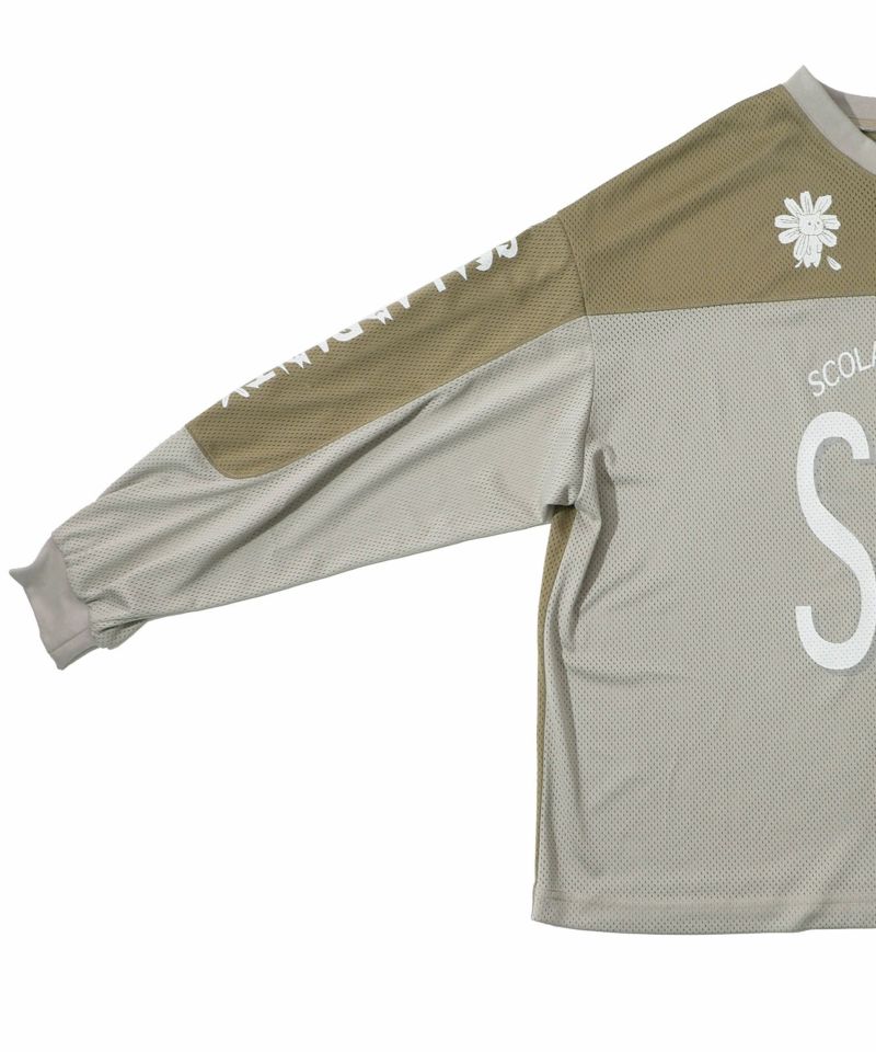 SPRロゴ柄メッシュ切替ロングスリーブTシャツ-20
