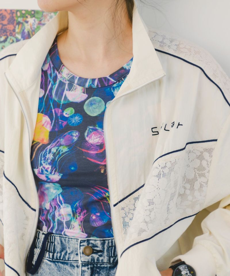 花・コラージュ・クラゲ柄 3柄展開カップ付きタンク-4