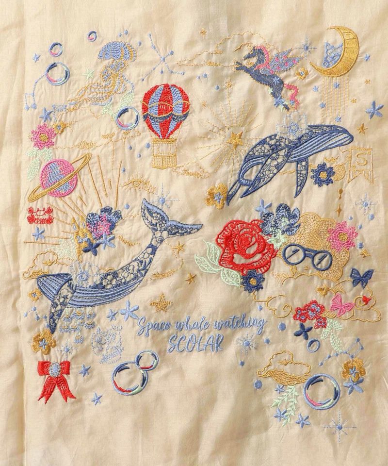メルヘン刺繍 チュール重ねブルゾン-9