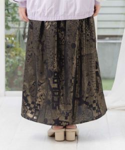 高評価なギフト 151667：ロゴ総柄箔プリントスカートの通販-ScoLar スカート
