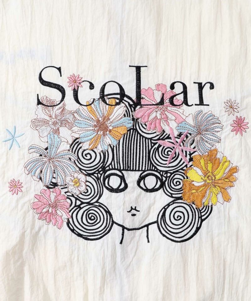 151663：スカラー刺繍レース切替ブルゾンの通販-ScoLar