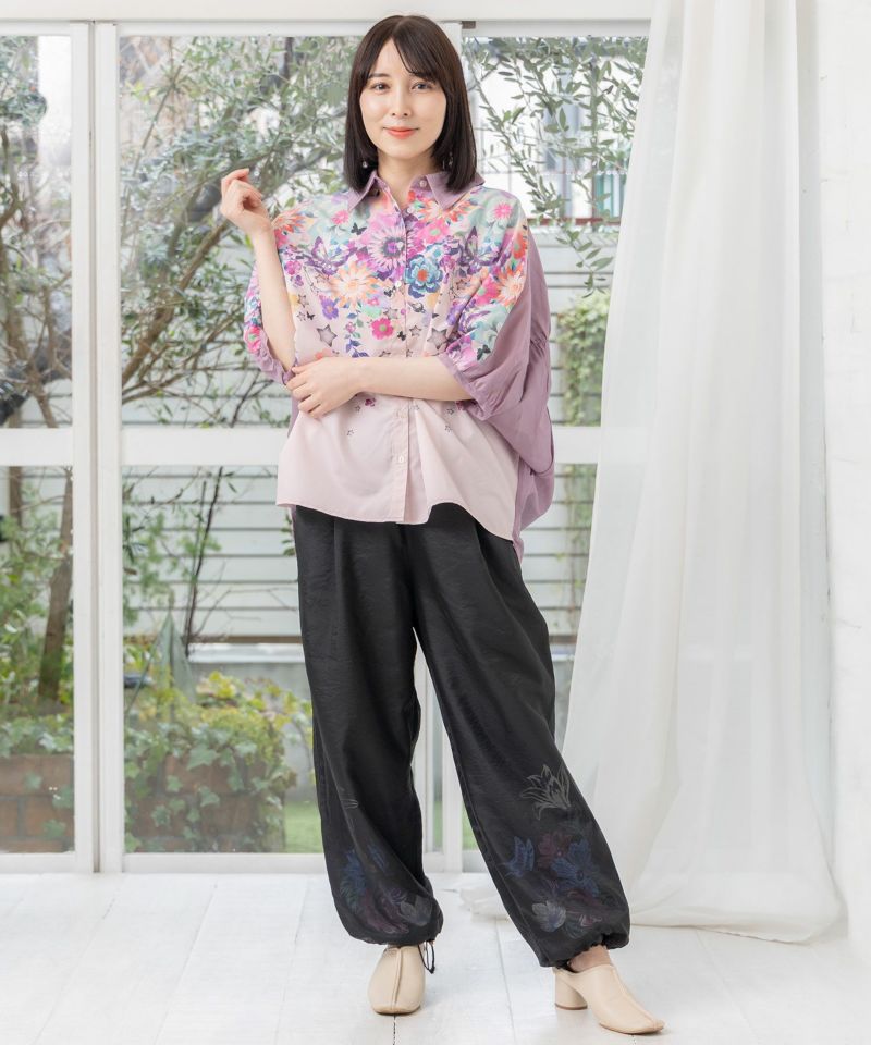花蝶スカラーちゃん 切替ドルマンシャツ-2