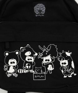 いろんなラビル柄 コットンキャンバスミニリュック-10
