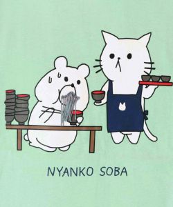 ニャンコソバ フリンジTシャツ-16