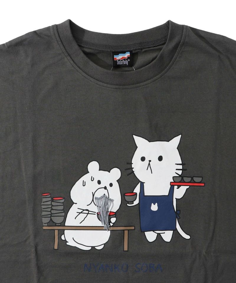 ニャンコソバ フリンジTシャツ-17