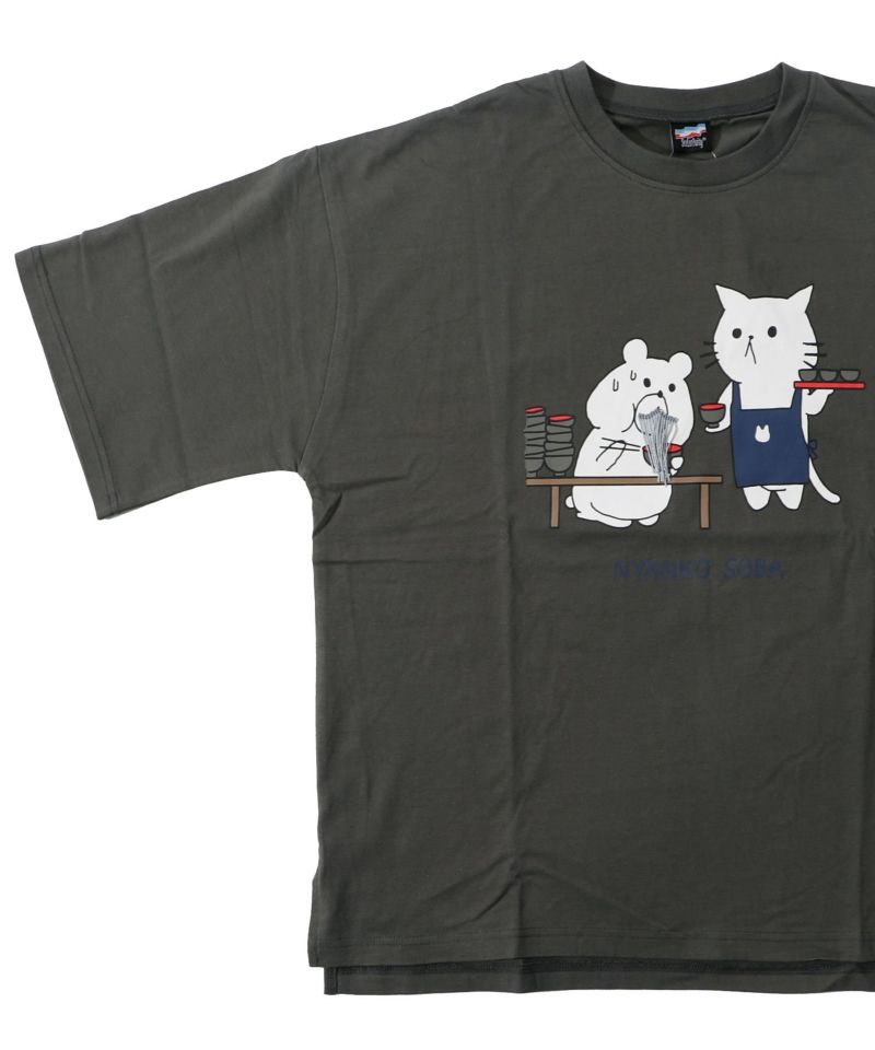 ニャンコソバ フリンジTシャツ-18