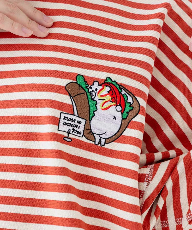 おちりサンド刺繍 切替ボーダーTシャツ-23