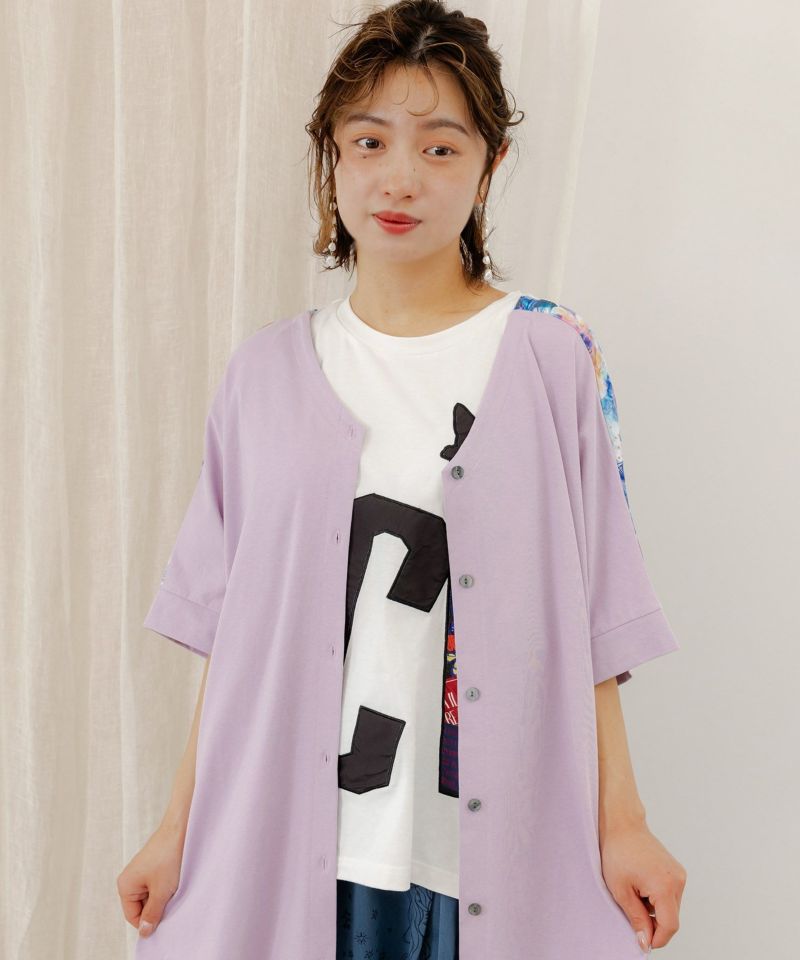 花クラゲ柄 前後着用2WAYワンピース-7