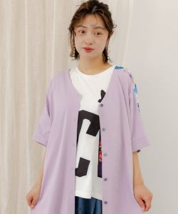 花クラゲ柄 前後着用2WAYワンピース-7