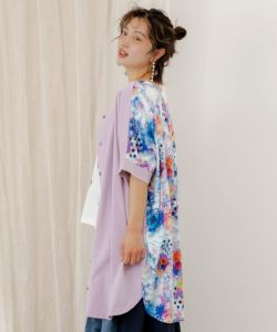 花クラゲ柄 前後着用2WAYワンピース-9
