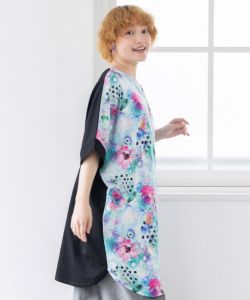 花クラゲ柄 前後着用2WAYワンピース-21