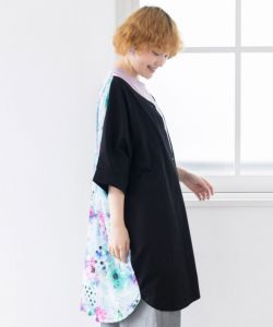 花クラゲ柄 前後着用2WAYワンピース-28