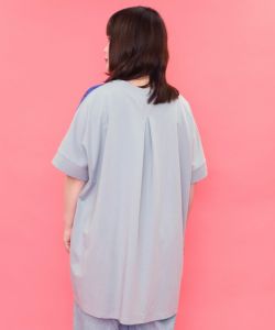 花クラゲ柄 切替チュニック-19