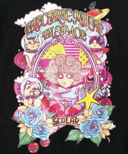宇宙ネコとスカラーちゃん 小花柄切替ワンピース-20