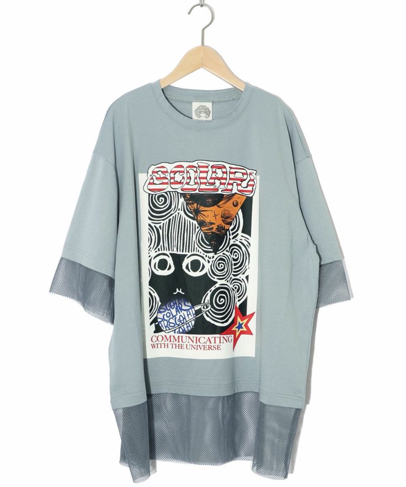 スカラーちゃん柄メッシュ切替BIG-T-14