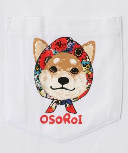 ネコ・花・クラゲ 3柄展開 スカーフ付刺繍Tシャツ-12