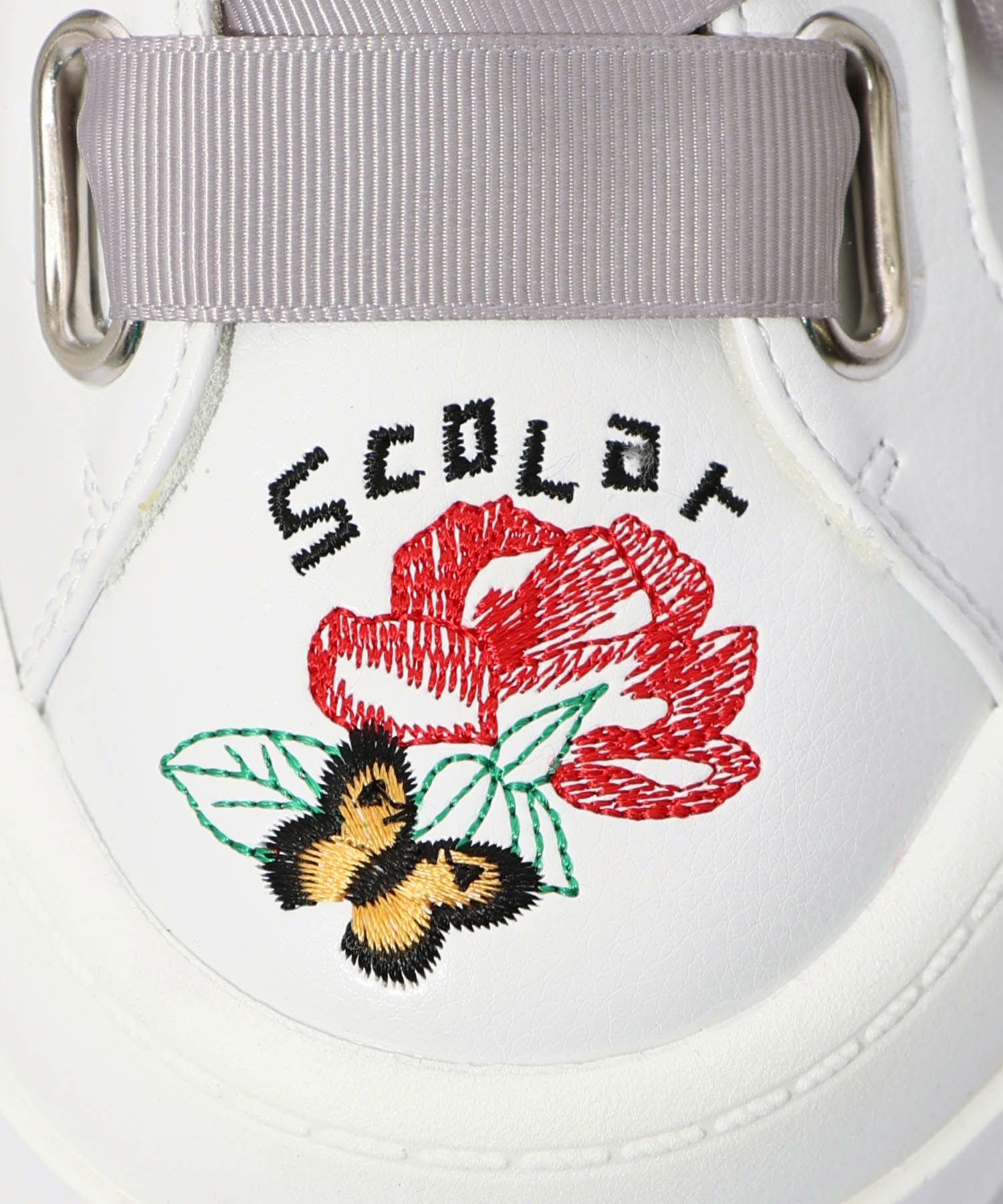 SS-186：花ネコ刺繍厚底スニーカーの通販-ScoLar 