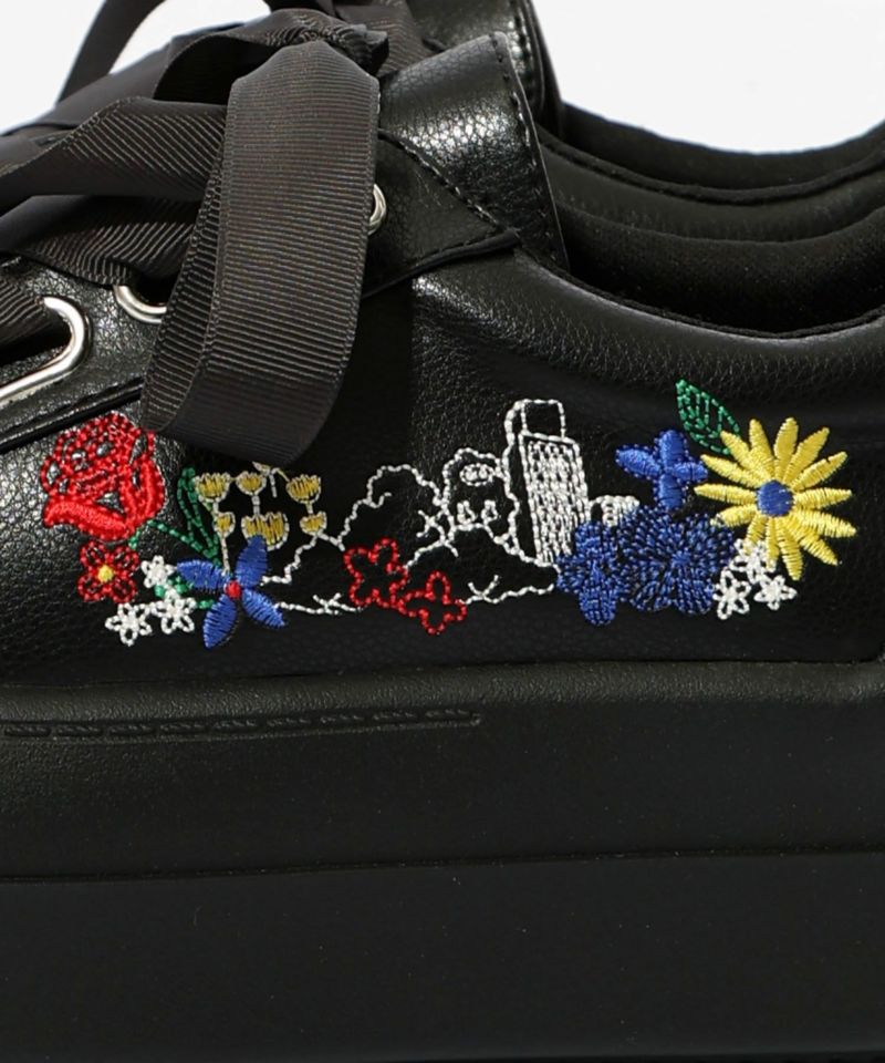 花ネコ刺繍厚底スニーカー-17
