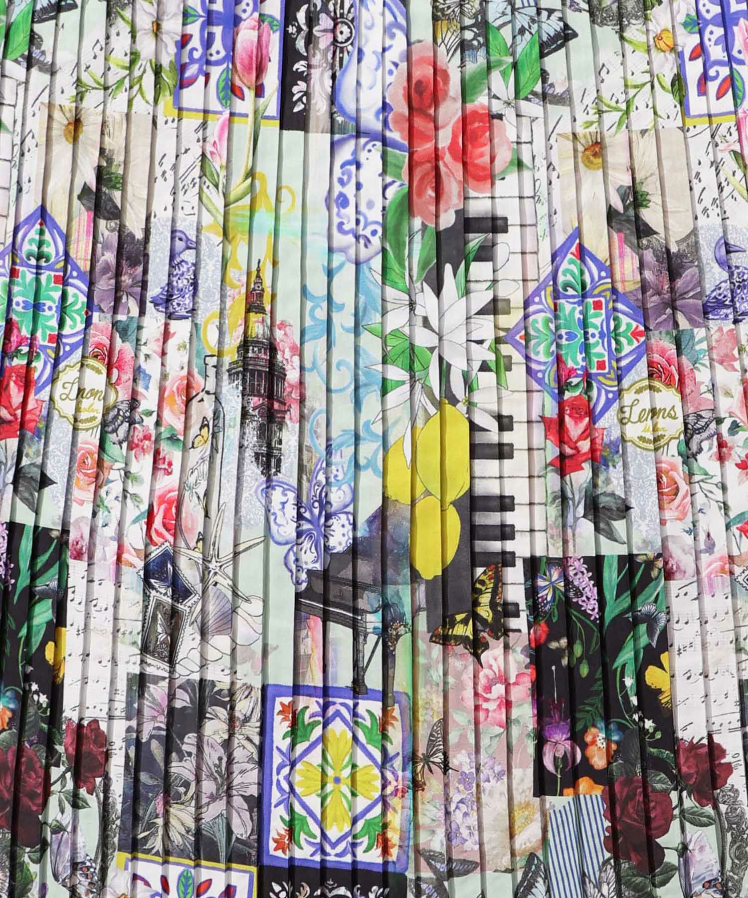 552208：シチリアイメージプリント ティアードプリーツスカートの通販  