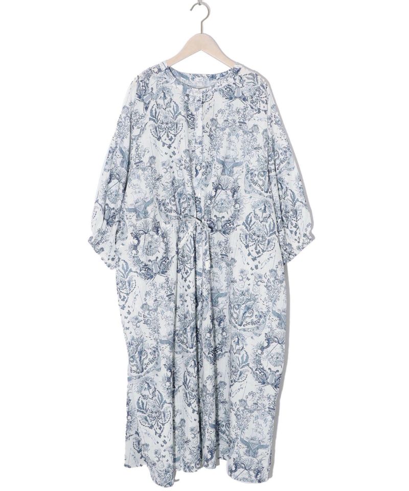 総柄シアーチェック 前開きシャツワンピース-12