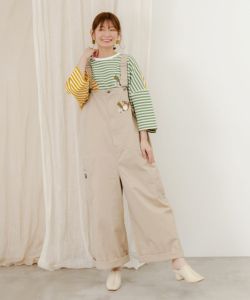 クマのおちり刺繍サロペット-1