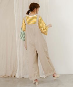 クマのおちり刺繍サロペット-5