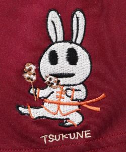 カンフーウサギ刺繍 ジャージハーフパンツ-15