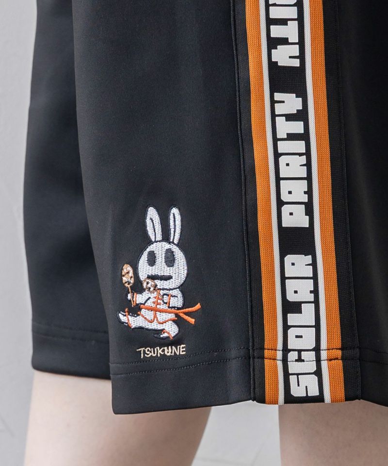 カンフーウサギ刺繍 ジャージハーフパンツ-21