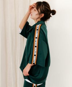 352104：カンフークマ刺繍 ジャージハーフブルゾンの通販-ScoLar