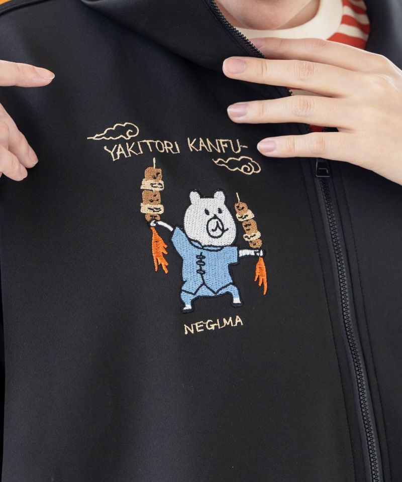 カンフークマ刺繍 ジャージハーフブルゾン-26
