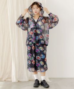 スカラー　152615：スカラーちゃん柄 オーガンジーハーフパンツ 152615：ランタン・コラージュ・スカラーちゃん柄 オーガンジー
