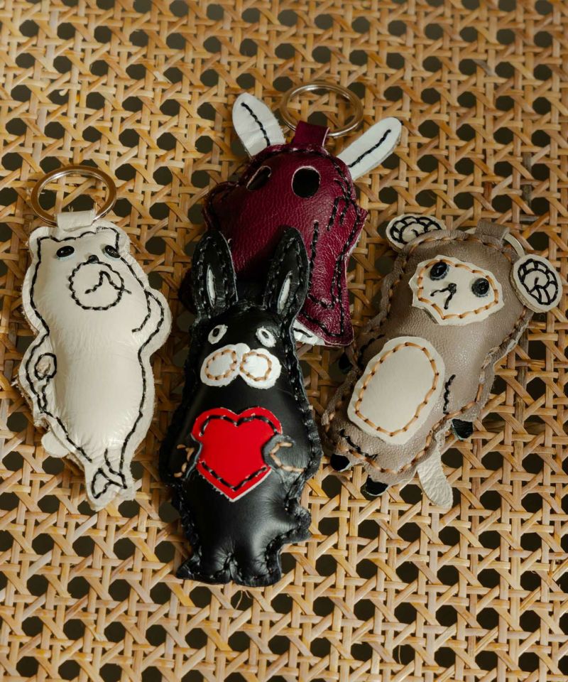 本革キャラクターキーホルダー-6