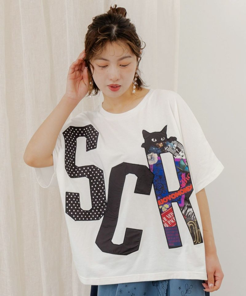 SCRロゴアップリケプルオーバー-1